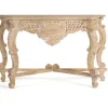 Console en bois manguier blanc vieilli
