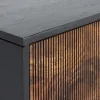 Console en bois palissandre et manguier avec métal