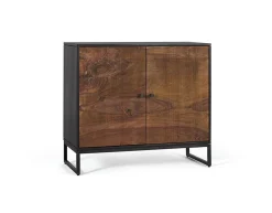 Console en bois palissandre et manguier avec métal