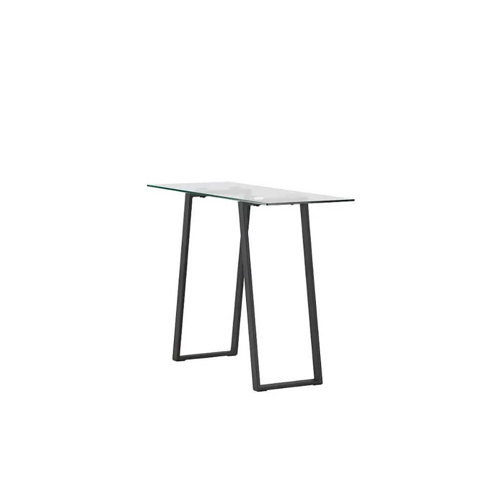 Console en verre et acier Horten
