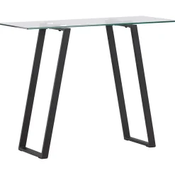 Console en verre et acier Horten