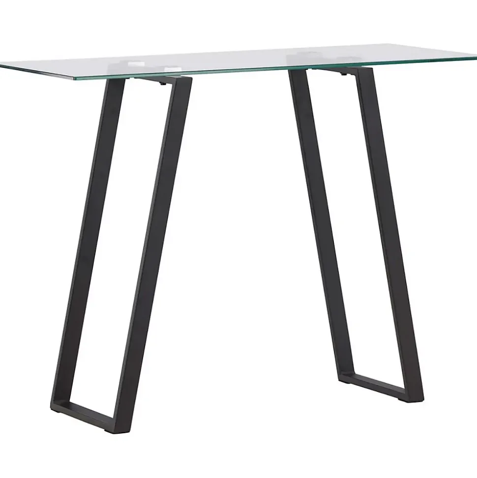 Console en verre et acier Horten