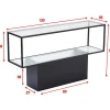 Console en verre et acier Maglehem
