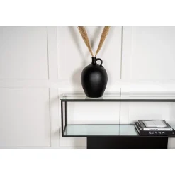 Console en verre et acier Maglehem