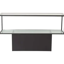 Console en verre et acier Maglehem