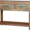 Console exclusive en bois recyclé multicolore