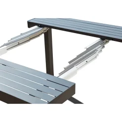Console extensible 2 à 12 places en aluminium - OLHAO