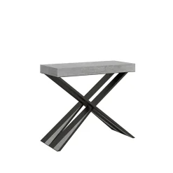 Console extensible 90x40/196 cm Diago Small Ciment structure Anthracite