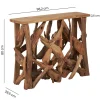 Console L. 98 cm assemblage bois de teck et plateau - MUNICH