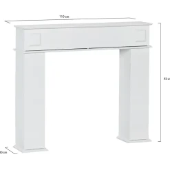 Console manteau de cheminée décorative avec rangements