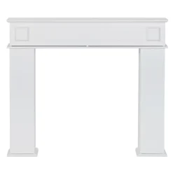 Console manteau de cheminée décorative avec rangements
