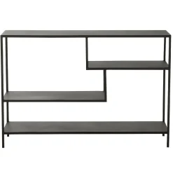 Console niveaux asymétriques en métal noir