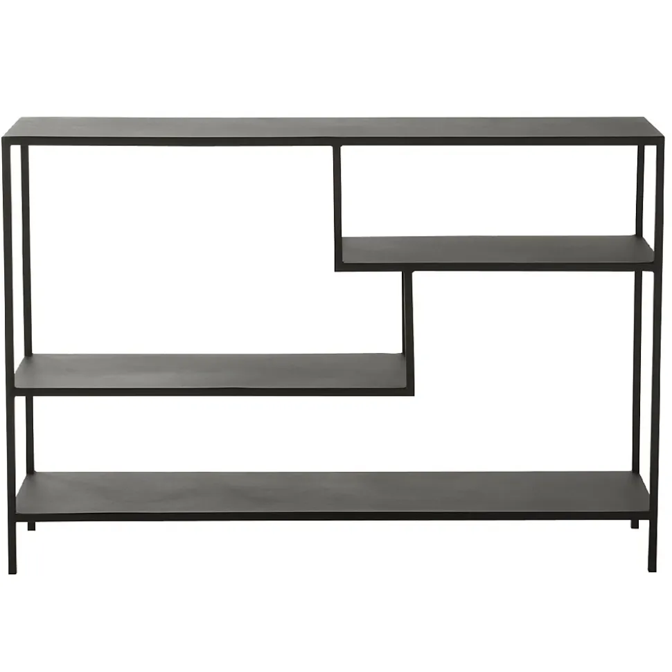 Console niveaux asymétriques en métal noir