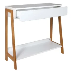 Console scandinave en bois avec tiroir Ida
