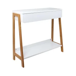 Console scandinave en bois avec tiroir Ida
