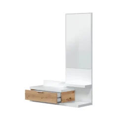 Console suspendue avec 1 tiroir et 1 miroir L81 cm - DHALIA