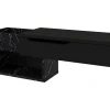 Console suspendue avec 1 tiroir et 2 niches - Effet marbre noir - DAREKA