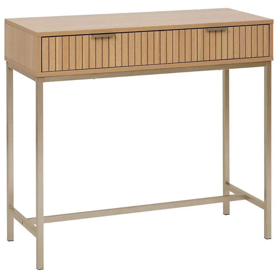 Console Tasso L80,5cm effet bois naturel - Beige- 5five