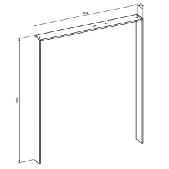 Contour de finition design VERTIGO Pour armoire 3 portes Chene sauvage Elément décoratif