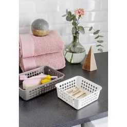Corbeille de rangement 2 litres en Plastique Recyclé - Blanc