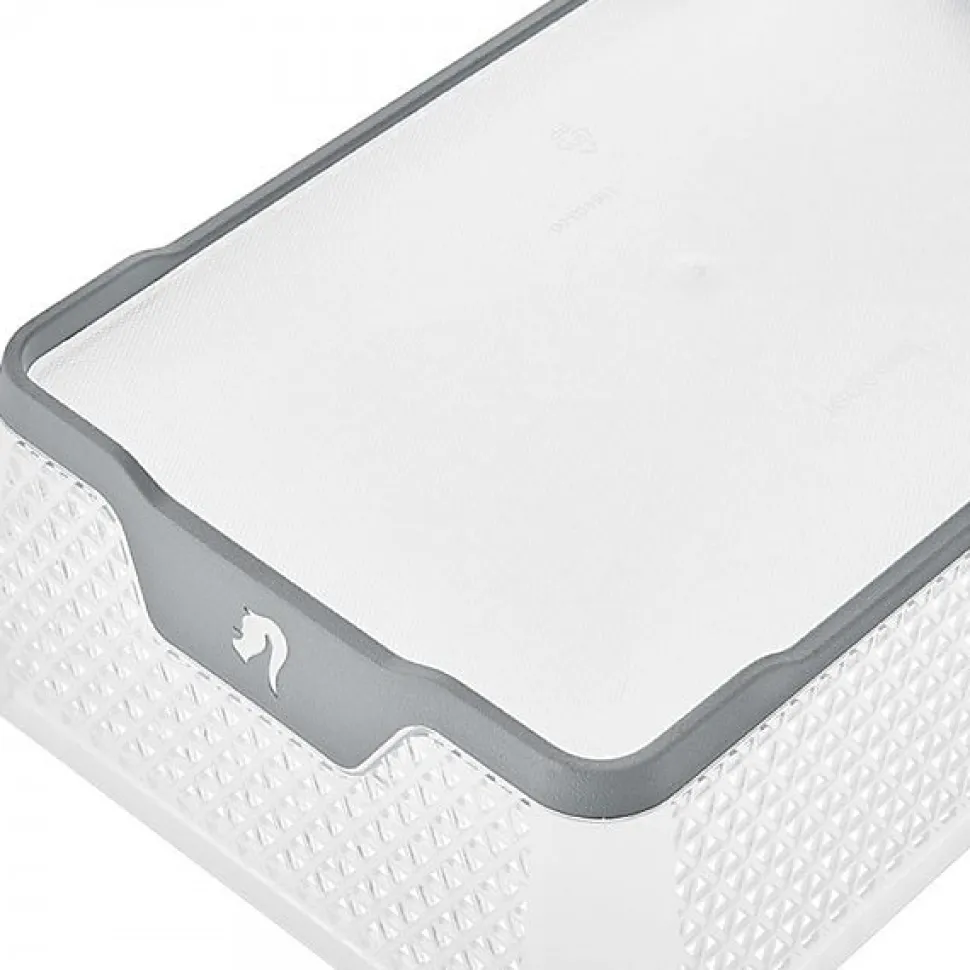 Corbeille de rangement antidérapante A5 pour bureau et école - Gris