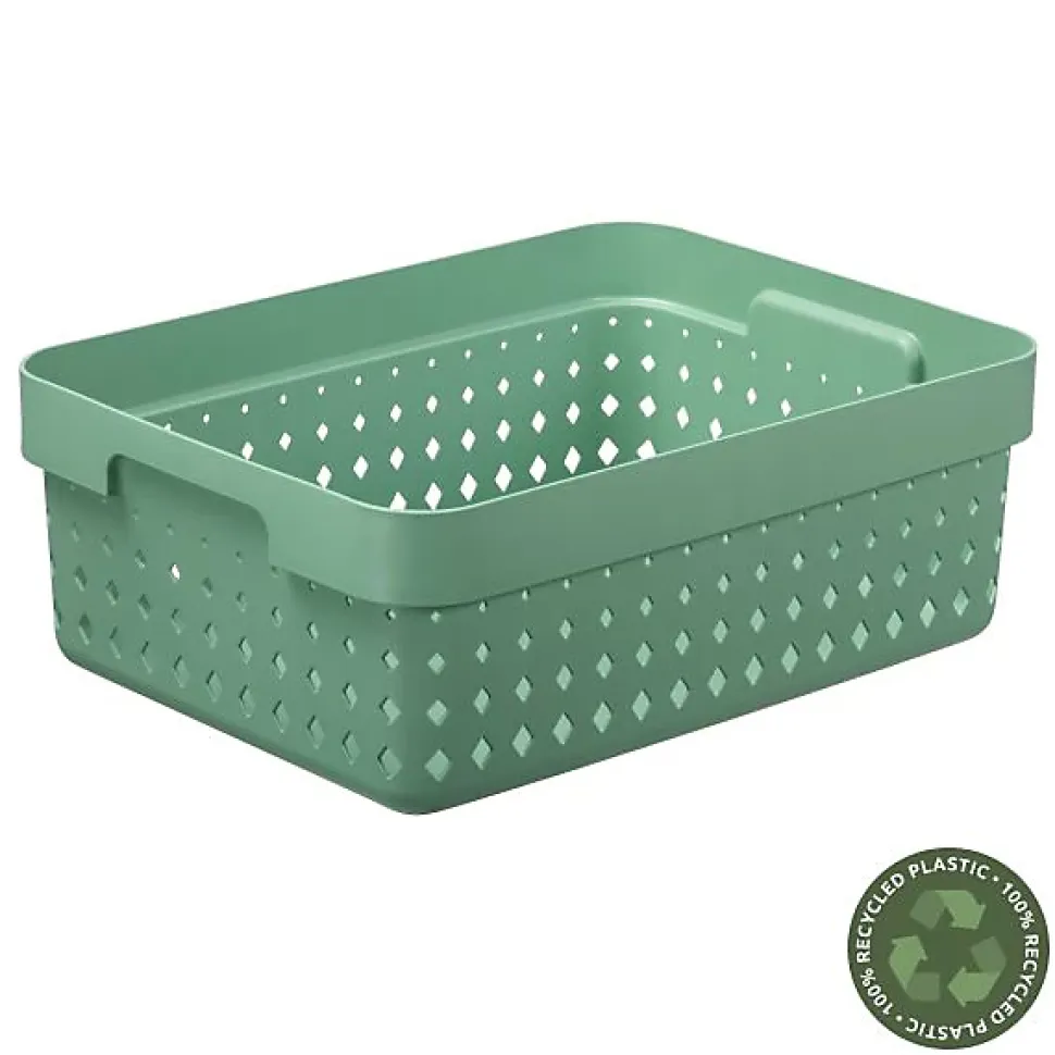 Corbeille de rangement élégante pour salle de bain M - Vert