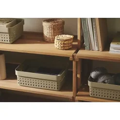Corbeille de rangement élégante pour salle de bain M - Blanc