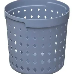 Corbeille de rangement ronde en plastique élégante Seoul L - Bleu