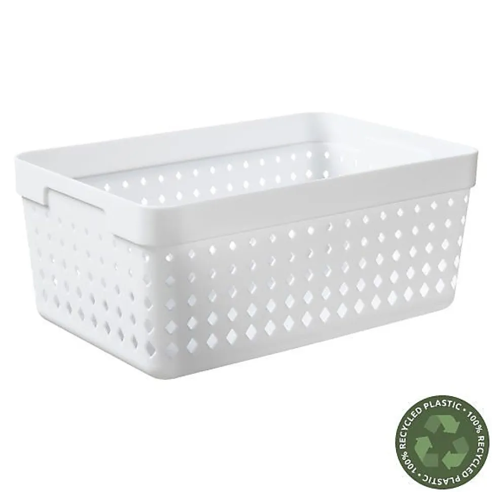 Corbeille design pour bureau ou salle de bain XL - Blanc