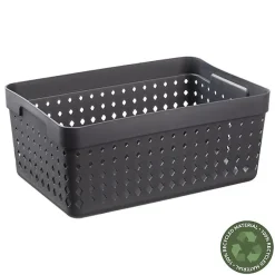 Corbeille design pour bureau ou salle de bain XL - Noir