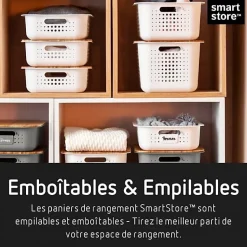 Corbeille en plastique recyclé pour salle de bain 6 litres - Blanc