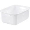 Corbeille en plastique recyclé pour salle de bain 10 litres - Blanc