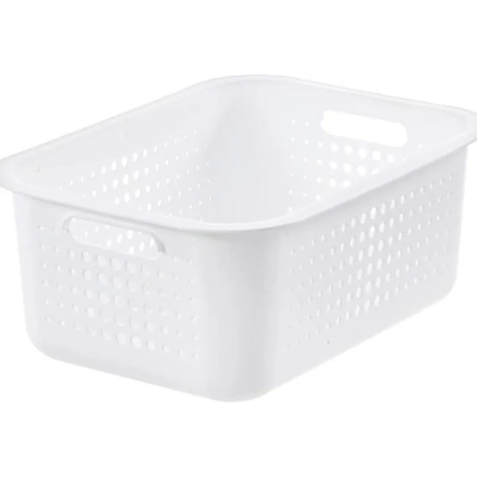 Corbeille en plastique recyclé pour salle de bain 10 litres - Blanc