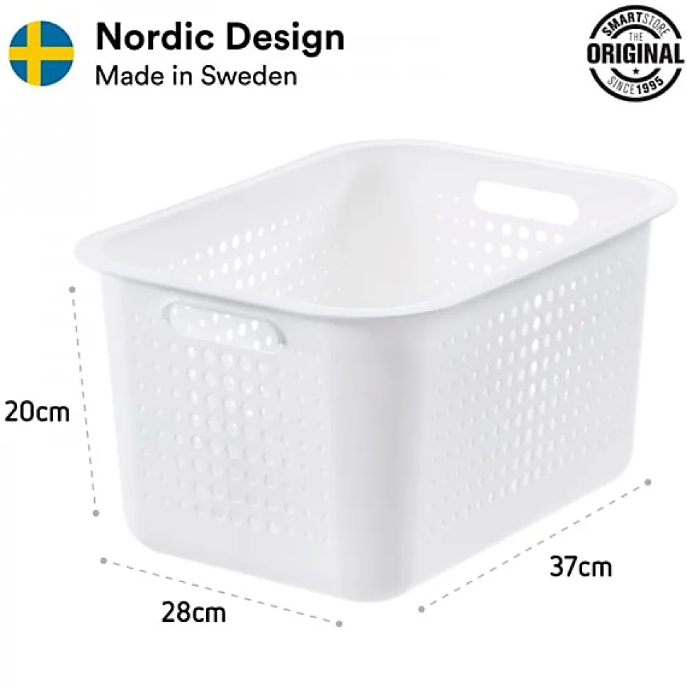 Corbeille en plastique recyclé pour salle de bain 13 litres - Blanc
