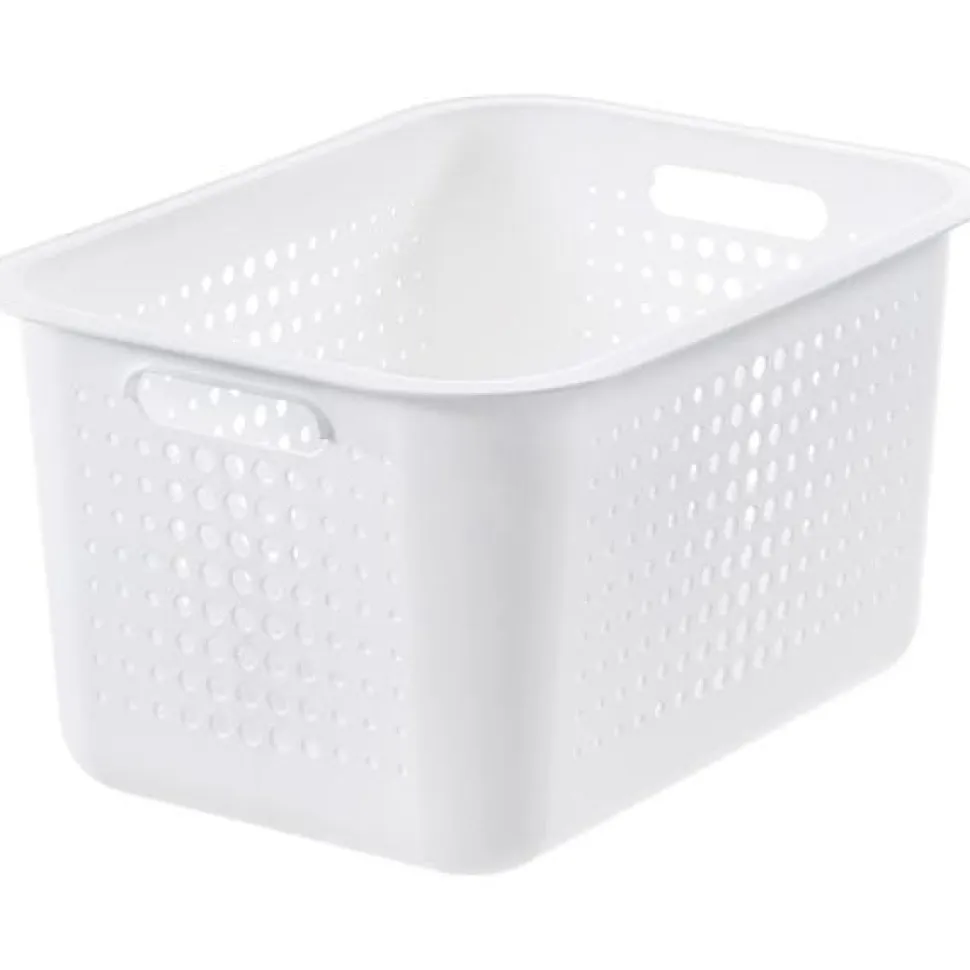 Corbeille en plastique recyclé pour salle de bain 13 litres - Blanc