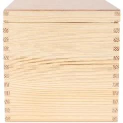 Creative Deco Boite Rangement Carré en Bois 16 x 16 x 16 cm (+/- 1 cm) - Organiseur Bureau Boîte à Bijoux, Coffre, Malle, Caisse