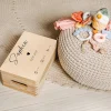 Creative Deco Boîte à Souvenirs Bébé Personnalisée - Motif Cœur - Cadeau Naissance Fille et Garçon - Boîte en Bois Personnalisable