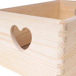 Creative Deco Caisse Bois Rangement Non Peint 30 x 20 x 14 cm (+/- 1cm) - Boîte Rangement Bois Cuisine - Caisse Rangement Bureau