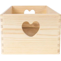 Creative Deco Caisse Bois Rangement Non Peint 30 x 20 x 14 cm (+/- 1cm) - Boîte Rangement Bois Cuisine - Caisse Rangement Bureau