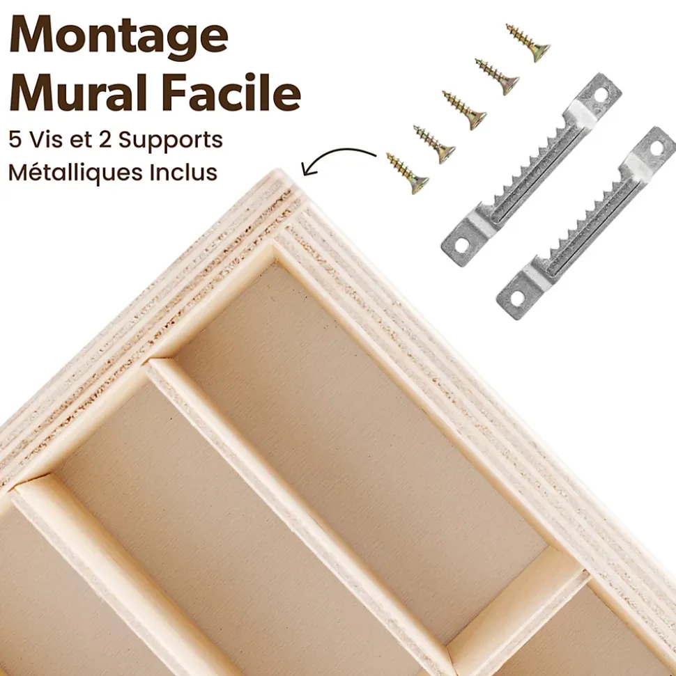 Creative Deco Etagere Murale en Bois pour 90 Voitures de Collection - Compartiments Ajustables, Vitrine Verticale 79x50x4,5 cm
