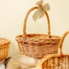 Creative Home Panier de Pâques en Osier 30 x 27 x 24 cm - Tissé à la Main, Brun Naturel, Rangement Polyvalent, Pique-Nique