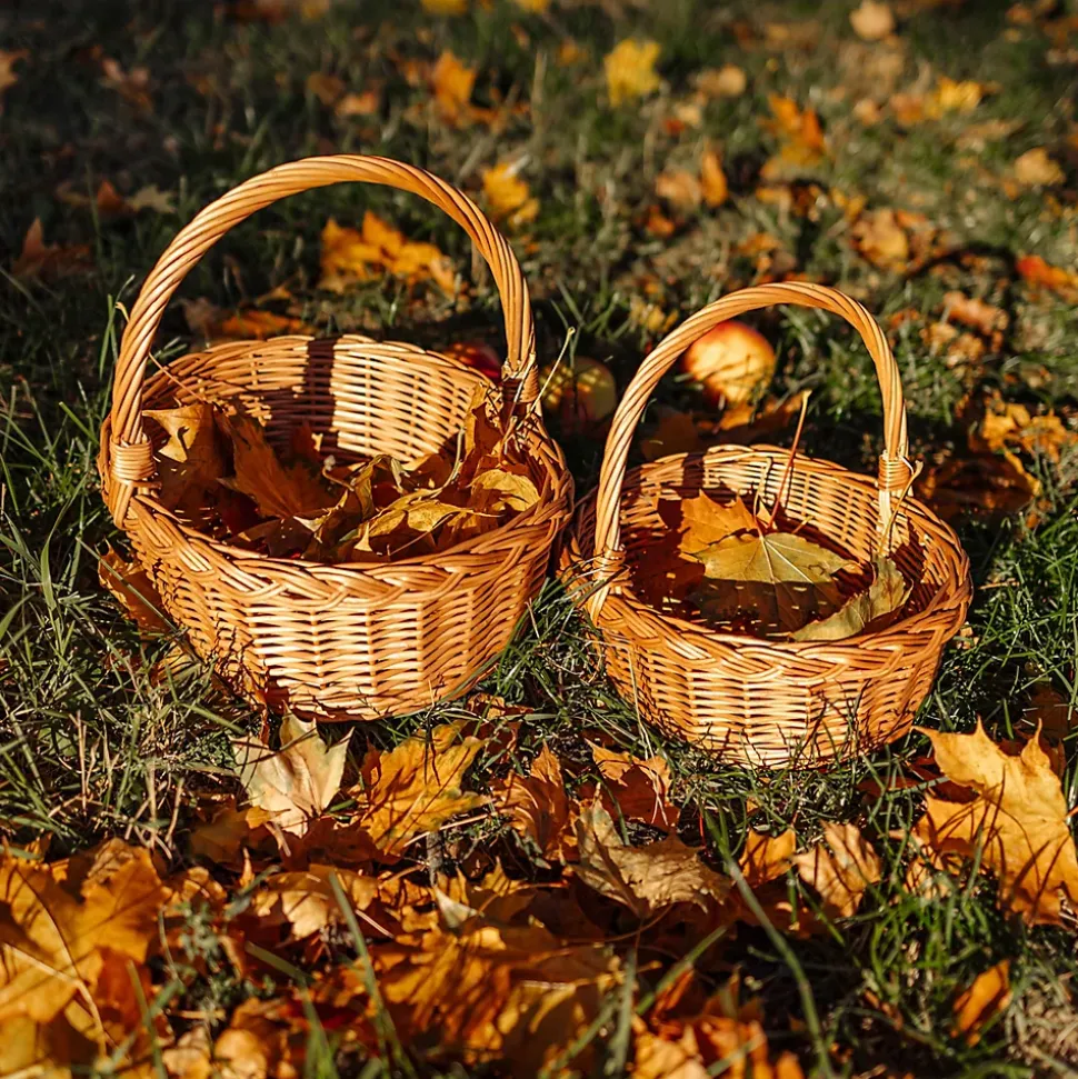 Creative Home Panier de Pâques en Osier 30 x 27 x 24 cm - Tissé à la Main, Brun Naturel, Rangement Polyvalent, Pique-Nique