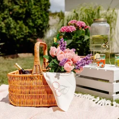 Creative Home Panier de Rangement en Osier Pique-Nique avec Poignées Néerlandais 42 x 32 x 40 cm (+/- 1 cm) - Tissé à la Main