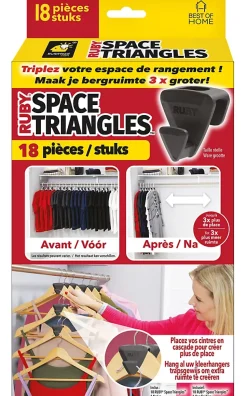 Crochets de connexion plastique noir pour cintre, 18 pièces