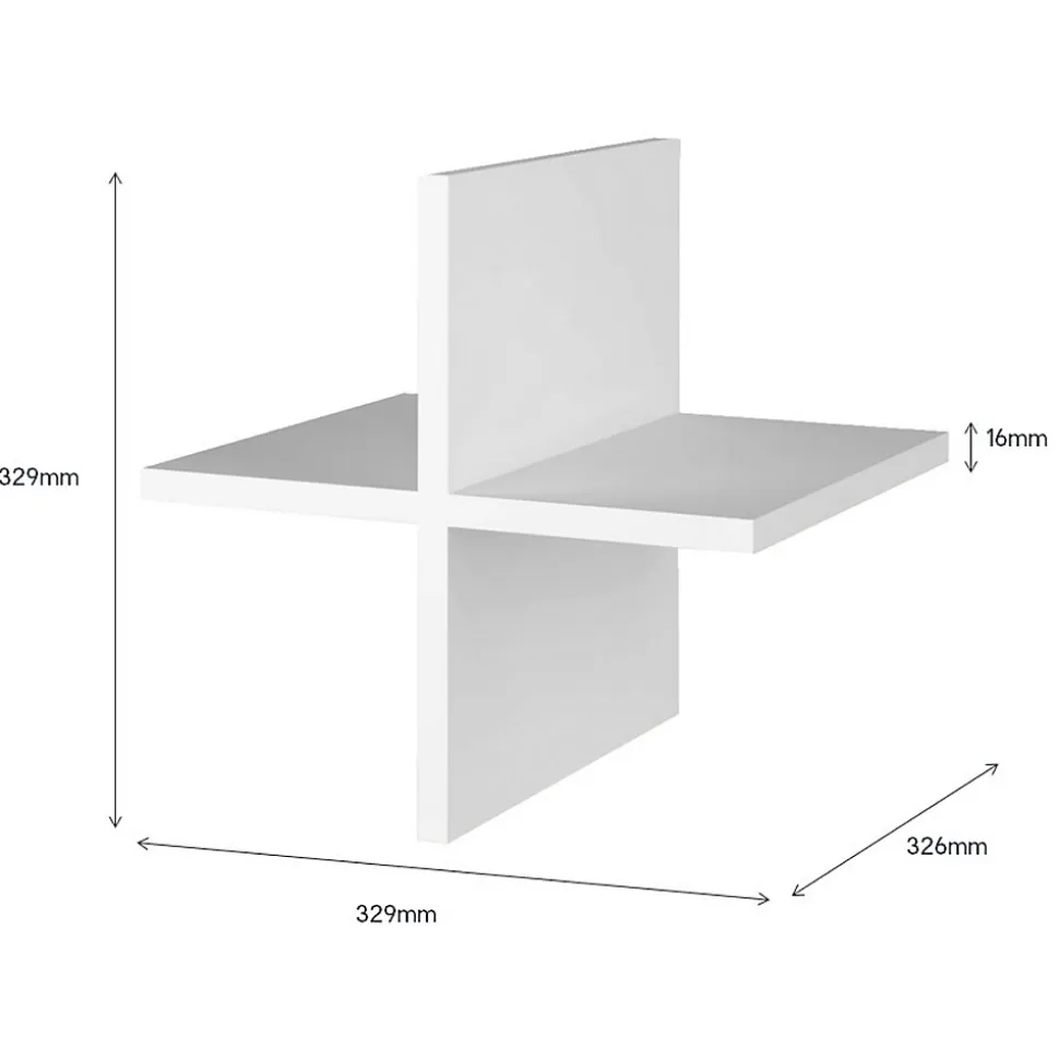 Croisillon pour étagère GoodHome Mixxit blanc
