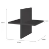 Croisillon pour étagère GoodHome Mixxit anthracite