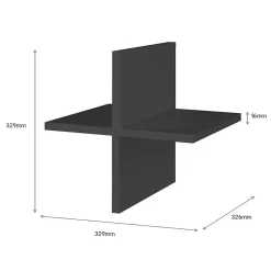 Croisillon pour étagère GoodHome Mixxit anthracite