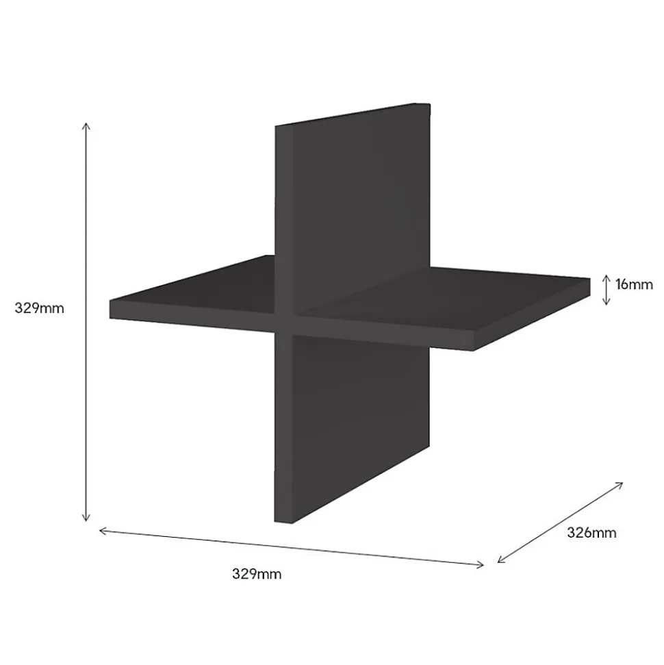 Croisillon pour étagère GoodHome Mixxit anthracite