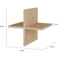 Croisillon pour étagère GoodHome Mixxit effet chêne