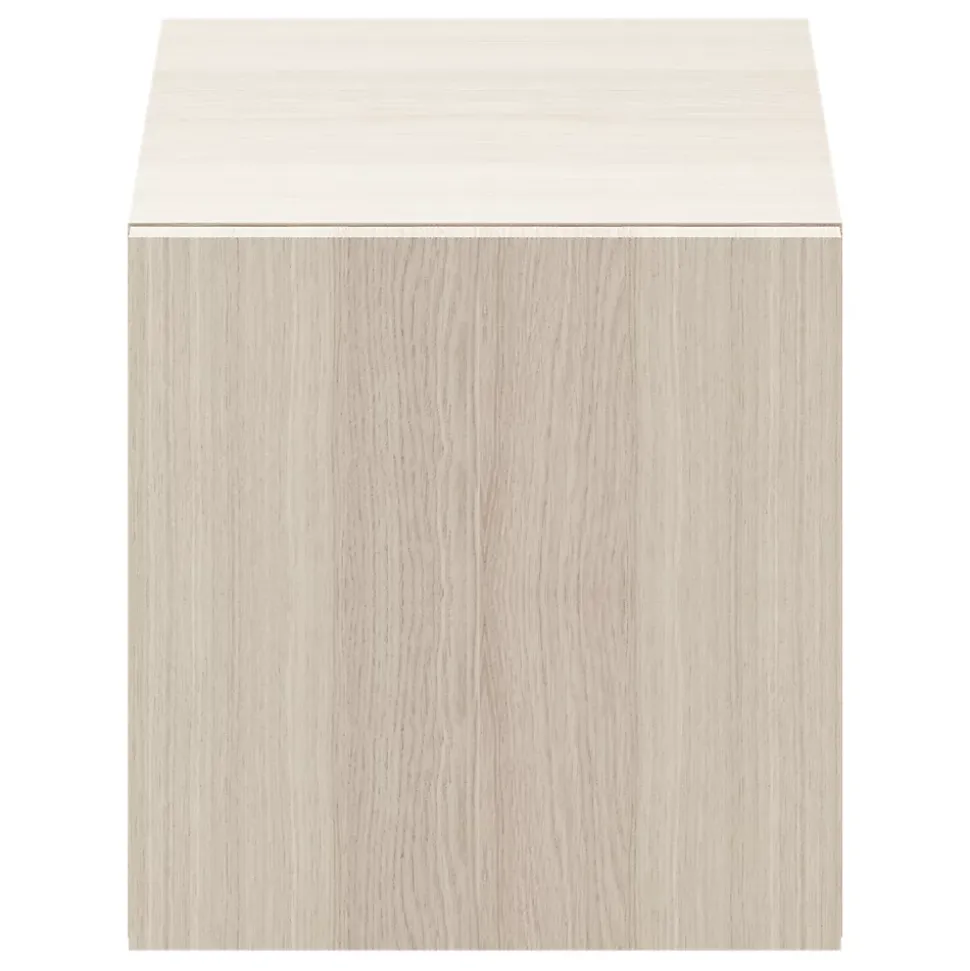 Cube de rangement avec porte effet chêne GoodHome Atomia H. 37,5 x L. 37,5 x P. 37 cm